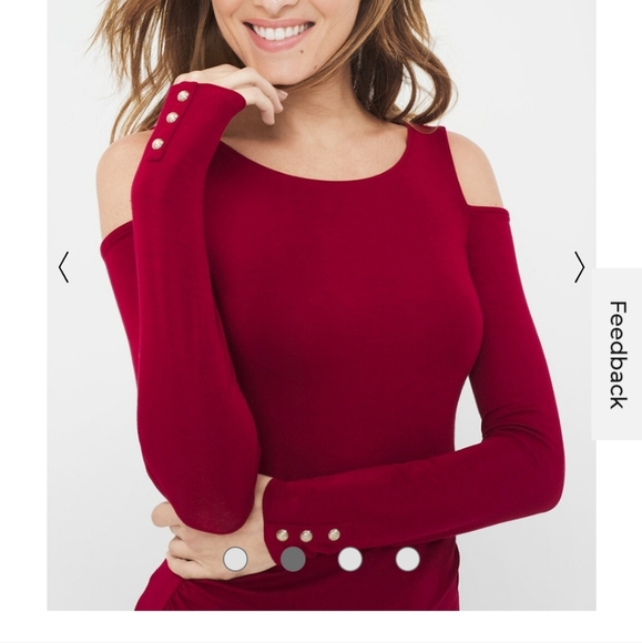 White House Black Market Cold-Shoulder Knit Top, Size Small - Picture 2 of 10